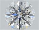 Lab Grown Diamond 1.02 Carats, Round with Ideal Cut, D Color, VVS2 Clarity and Certified by IGI
