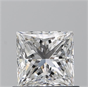 Natural Diamond 0.74 Carats, Princess with  Cut, F Color, IF Clarity and Certified by GIA
