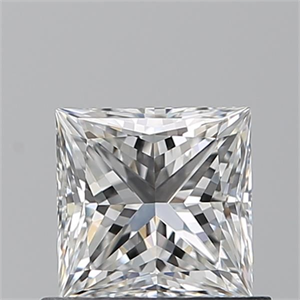 Picture of Natural Diamond 0.74 Carats, Princess with  Cut, F Color, IF Clarity and Certified by GIA