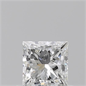 Natural Diamond 0.54 Carats, Princess with  Cut, G Color, VVS2 Clarity and Certified by GIA