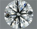 Natural Diamond 0.90 Carats, Round with Very Good Cut, J Color, VVS2 Clarity and Certified by IGI