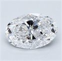 Natural Diamond 2.01 Carats, Oval with  Cut, D Color, VS1 Clarity and Certified by GIA