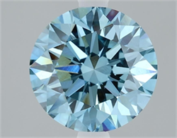 Picture of Lab Grown Diamond 2.10 Carats, Round with Excellent Cut, Fancy Vivid Blue Color, VVS2 Clarity and Certified by IGI