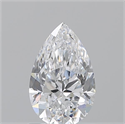Natural Diamond 0.90 Carats, Pear with  Cut, D Color, VVS2 Clarity and Certified by GIA