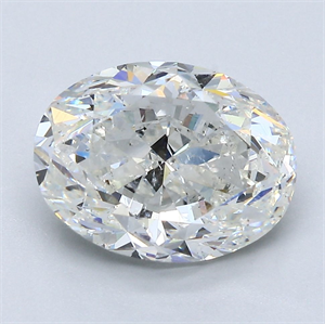 Foto Diamante Natural 4.02 quilates, Ovalado , Color H, claridad SI2 y certificado GIA de