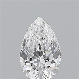 Picture of Natural Diamond 0.50 Carats, Pear with  Cut, D Color, SI1 Clarity and Certified by GIA