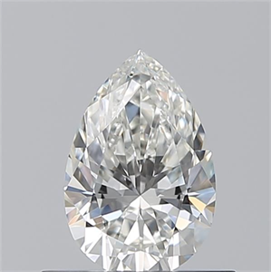 Picture of Natural Diamond 0.51 Carats, Pear with  Cut, H Color, VVS2 Clarity and Certified by GIA