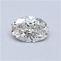 Natural Diamond 0.54 Carats, Oval with  Cut, H Color, VS2 Clarity and Certified by GIA