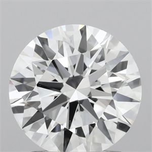 Picture of Lab Grown Diamond 1.55 Carats, Round with Ideal Cut, D Color, VVS2 Clarity and Certified by IGI