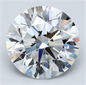 Natural Diamond 3.22 Carats, Round with Excellent Cut, F Color, VS1 Clarity and Certified by GIA