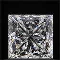 Natural Diamond 0.74 Carats, Princess with  Cut, H Color, SI2 Clarity and Certified by GIA