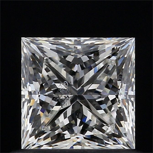 Picture of Natural Diamond 0.74 Carats, Princess with  Cut, H Color, SI2 Clarity and Certified by GIA