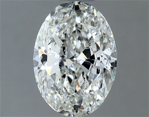 Picture of Natural Diamond 1.00 Carats, Oval with  Cut, G Color, SI2 Clarity and Certified by IGI