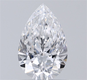 Picture of Natural Diamond 0.61 Carats, Pear with  Cut, D Color, SI1 Clarity and Certified by GIA