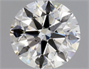 Natural Diamond 0.85 Carats, Round with Excellent Cut, K Color, SI1 Clarity and Certified by GIA