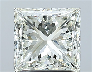 Picture of Natural Diamond 1.50 Carats, Princess with  Cut, I Color, VVS1 Clarity and Certified by IGI
