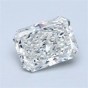 Foto Diamante Natural 1.50 quilates, Radiante , Color H, claridad SI1 y certificado GIA de