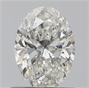 Natural Diamond 0.60 Carats, Oval with  Cut, I Color, SI2 Clarity and Certified by GIA