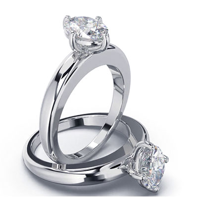 Bold Solitaire engagement ring setting for all shapes