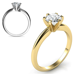 Picture of 6 prongs Classic solitaire engagement ring settings