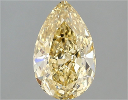 Picture of Lab Grown Diamond 1.57 Carats, Pear with  Cut, Fancy Intense Yellow Color, VS1 Clarity and Certified by IGI