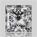 Natural Diamond 1.70 Carats, Princess with  Cut, H Color, SI2 Clarity and Certified by GIA