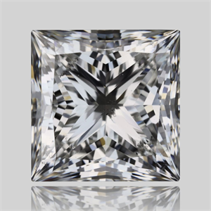 Picture of Natural Diamond 1.70 Carats, Princess with  Cut, H Color, SI2 Clarity and Certified by GIA
