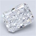 Natural Diamond 2.02 Carats, Radiant with  Cut, D Color, VS2 Clarity and Certified by GIA