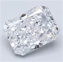 Natural Diamond 2.02 Carats, Radiant with  Cut, D Color, VS2 Clarity and Certified by GIA