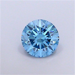 Picture of Lab Grown Diamond 1.93 Carats, Round with Ideal Cut, Fancy Vivid Blue Color, VS2 Clarity and Certified by IGI