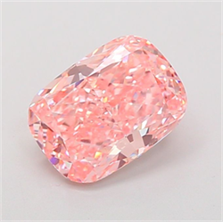 Picture of Lab Grown Diamond 3.76 Carats, CUSHION MODIFIED with  Cut, Fancy Vivid Pink Color, VS1 Clarity and Certified by IGI