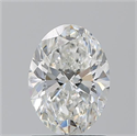 Natural Diamond 1.51 Carats, Oval with  Cut, G Color, SI2 Clarity and Certified by GIA