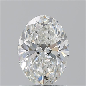 Picture of Natural Diamond 1.51 Carats, Oval with  Cut, G Color, SI2 Clarity and Certified by GIA