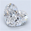 Natural Diamond 2.79 Carats, Heart with  Cut, F Color, VS2 Clarity and Certified by GIA