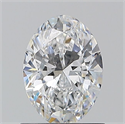 Natural Diamond 0.90 Carats, Oval with  Cut, D Color, SI1 Clarity and Certified by GIA