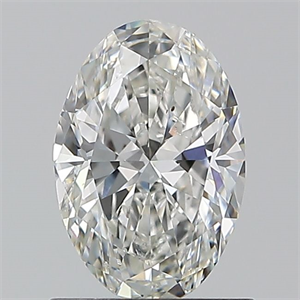 Picture of Natural Diamond 1.01 Carats, Oval with  Cut, G Color, SI1 Clarity and Certified by GIA