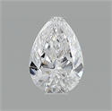 Natural Diamond 0.55 Carats, Pear with  Cut, D Color, VVS2 Clarity and Certified by GIA