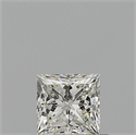 Natural Diamond 0.56 Carats, Princess with  Cut, I Color, VVS1 Clarity and Certified by GIA