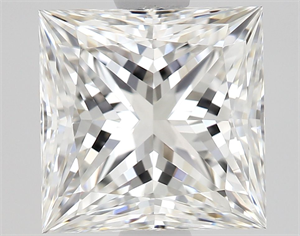 Picture of Natural Diamond 1.57 Carats, Princess with  Cut, F Color, VS1 Clarity and Certified by GIA