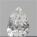 Natural Diamond 0.12 Carats, Pear with  Cut, E Color, VS2 Clarity and Certified by IGI
