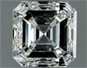 Natural Diamond 0.90 Carats, Asscher with  Cut, H Color, VS1 Clarity and Certified by IGI