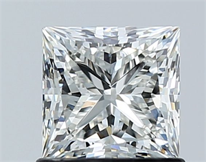 Picture of Natural Diamond 1.01 Carats, Princess with  Cut, H Color, VS2 Clarity and Certified by GIA