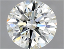 Natural Diamond 1.03 Carats, Round with Excellent Cut, K Color, IF Clarity and Certified by GIA