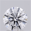Lab Grown Diamond 1.29 Carats, Round with Ideal Cut, D Color, VS1 Clarity and Certified by IGI