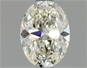 Natural Diamond 1.00 Carats, Oval with  Cut, K Color, VVS2 Clarity and Certified by GIA