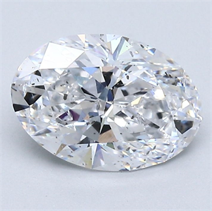 Picture of Natural Diamond 1.51 Carats, Oval with  Cut, D Color, I1 Clarity and Certified by GIA