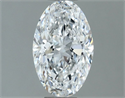 Natural Diamond 1.00 Carats, Oval with  Cut, D Color, VS2 Clarity and Certified by GIA