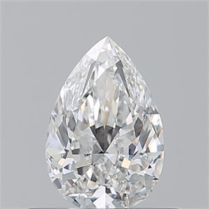 Picture of Natural Diamond 0.51 Carats, Pear with  Cut, F Color, VVS2 Clarity and Certified by GIA