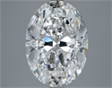 Natural Diamond 5.03 Carats, Oval with  Cut, F Color, VS2 Clarity and Certified by GIA