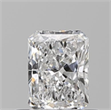Natural Diamond 0.52 Carats, Radiant with  Cut, D Color, VVS1 Clarity and Certified by GIA